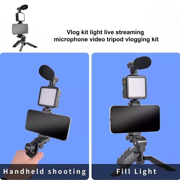 Ay-49 Vlogger Video Making Kits Vlog Microphone - Elite Chooice
