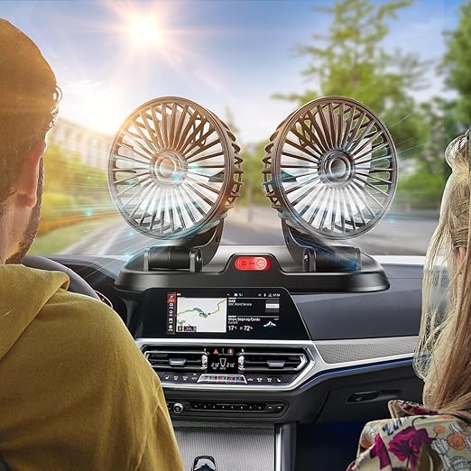 Car Fan Long Neck Double Head Adjustable V Fan - Elite Chooice