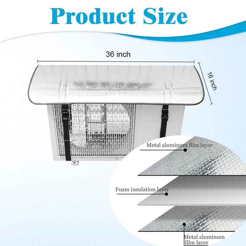 AC Outdoor Unit Protector Aluminium Cover With Straps - Elite Chooice