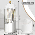 Rotating Makeup Brush Holder With Sliding Lid - Elite Chooice