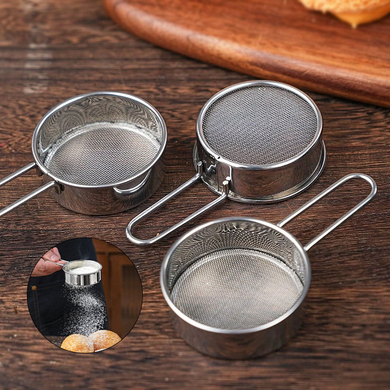 Mini Stainless Steel Flour Sieve Strainer 3 Pcs Set - Elite Chooice