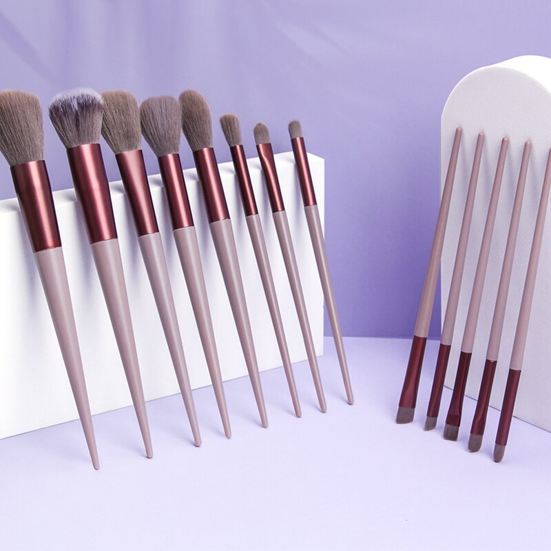 13 Pcs Professional Makeup Brushes Set Travel Portable - Elite Chooice