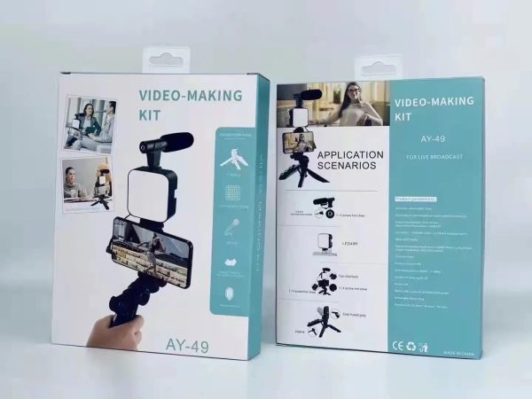Ay-49 Vlogger Video Making Kits Vlog Microphone - Elite Chooice