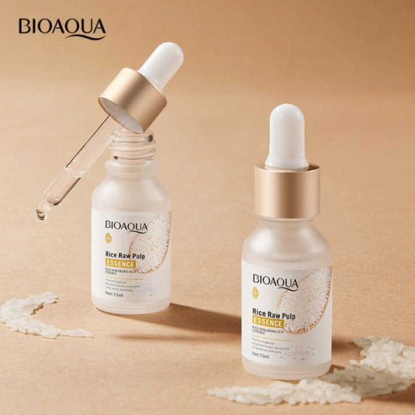 Bioaoua Hyaluronic Acid Rice Raw Pulp Essence Face Serum 15ml - Elite Chooice