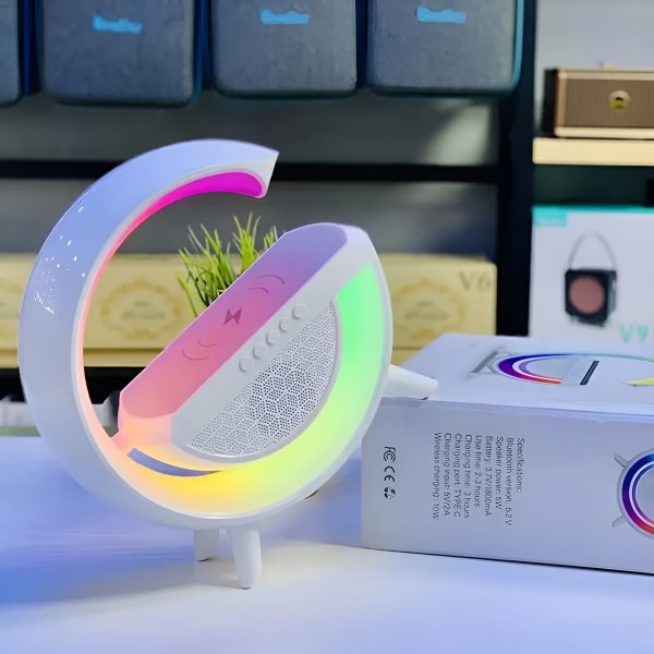 G Shaped Rgb Light Table Lamp With Wireless Charger - Elite Chooice