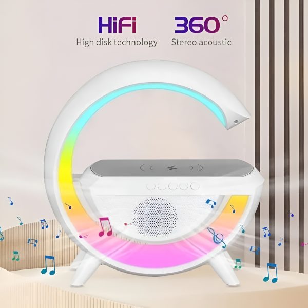 G Shaped Rgb Light Table Lamp With Wireless Charger - Elite Chooice
