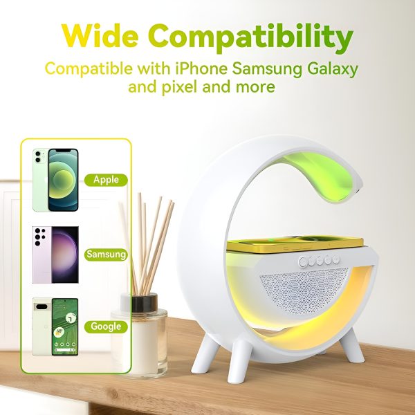 G Shaped Rgb Light Table Lamp With Wireless Charger - Elite Chooice