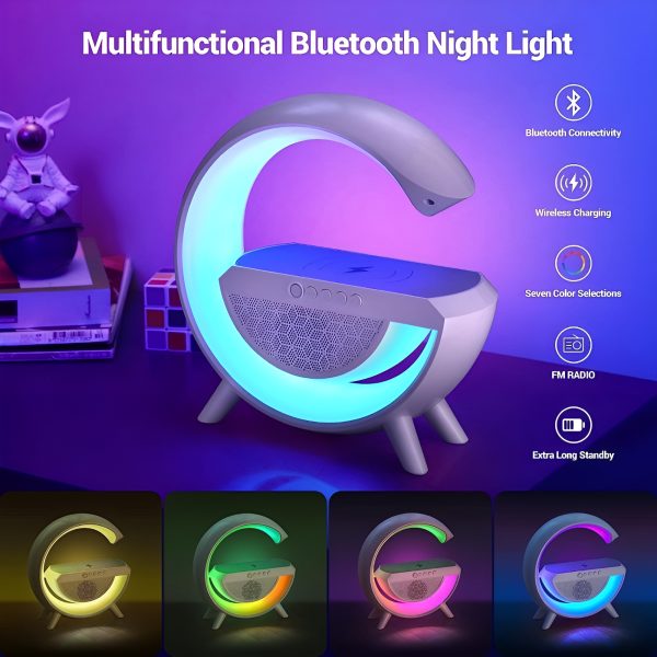 G Shaped Rgb Light Table Lamp With Wireless Charger - Elite Chooice