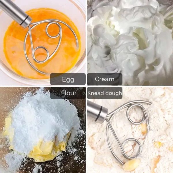 Manual Non Stick Steel Flour Cream Mixer Beater - Elite Chooice
